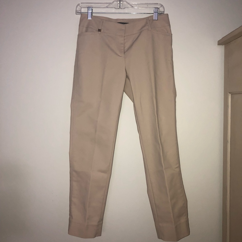 White House Black Market Slim Ankle Pants (Tan)